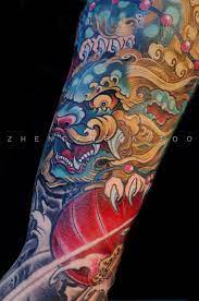 Maybe you would like to learn more about one of these? Foo Dog Tattoo Japanese Tattoo Tattoos Foo Dog Tattoo Foo Dog Tattoo Meaning Foo Dog Tattoo Design
