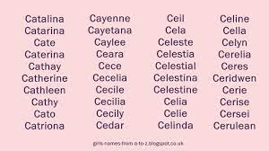 Baby name encyclopedia from the baby name wizard: Girls Names From A To Z Girls Names Starting With C