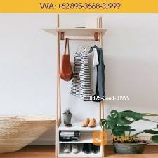 Gantungan baju hanger kayu palang hanger jepit geser bawahan stelan gantungan toko isi 10 pcs. Rak Gawang Baju Kayu Wa 62895 3668 31999 Kab Demak Jualo