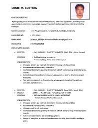 Check spelling or type a new query. Louie M Bustria Civil Engineer Overused Words Civil Engineering Resume Objective Examples