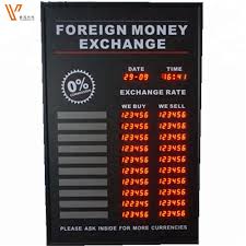 While some countries allow people to pay in united states dollars, it's best to have local currency on hand. Foreign Currency Exchange Led Indoor Display Led Digital Currency Rate Board Buy Exchange Rate Board Bank Exchange Rate Board Electronic Visual Led Exchange Rate Display Boards Product On Alibaba Com