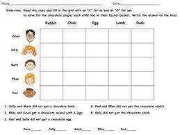 Fun ways to teach critical thinking in kindergarten, 1st, and 2nd grade. Easter Themed Logic Puzzles For G T Or Early Finishers 2nd Or 3rd Grade