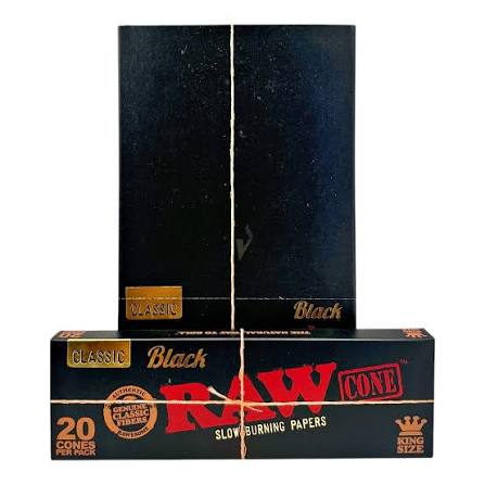 raw cones 1 1/4 black