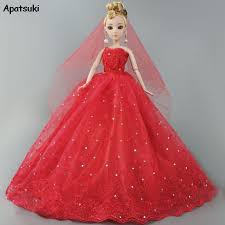 Weitere ideen zu braut, barbie braut, barbie hochzeitskleid. Rote Puppe Kleid Kleidung Fur Barbie Puppe Kleidung Outfits Party Kleid Brautkleider Fur Barbie Puppenhaus 1 6 Puppe Zubehor Gunstig Im Onlineshop Von Joom Kaufen