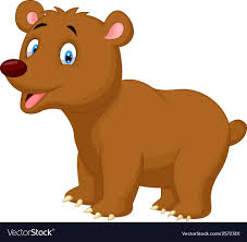 Cute Brown Bear Cartoon Royalty Free Vector Image Bear Cartoon Baby Animal Nursery Cartoon Clip Art