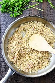 Saute onion, stirring, until tender. Almond Brown Rice Pilaf Diethood