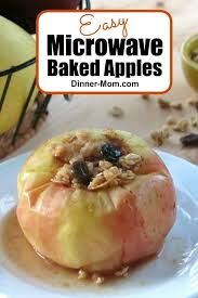 Microwave Baked Apples Topped With Granola Recipe Microwave Baked Apples Baked Apples Vegan Dessert Recipes