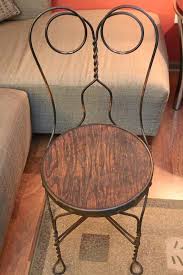 Vintage Ice Cream Parlor Chair Wrought Iron Twisted Parlor Chair Wrought Iron Furniture Refinished Chairs