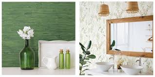 Instead of tiles with their geometric lines, the modern wallpaper designs, that feature waterproof texture. Bathroom Wallpaper Bathroom Wallpaper Ideas