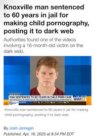 KNOXVILLE, Tenn. (WVLT) - A Knoxville man has been sentenced to spend 60  years behind bars for producing child pornography. The United States  Attorneys Offices Eastern District of Tennessee said on Oct.