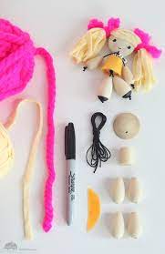 Make Diy Wooden Bead Dolls Small For Big Doll Crafts Bead Crafts Diy Doll