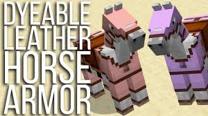 Horse Armor In Any Color Dyeable Leather Horse Armor In Minecraft