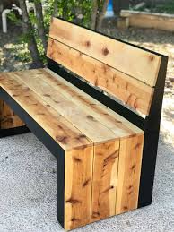 28 diy garden bench plans you can build to enjoy your yard. Diy Modern Bench With Back The Awesome Orange