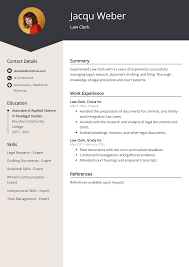 Law Clerk Resume Sample, Example & How To Write Tips 2024 - Cvmaker.Com