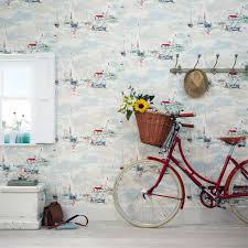 What did bathrooms look like in the 1960s? The Vintage Inspired Wallpaper Line We Re Obsessing Over Away Wallpaper Nautical Wallpaper Vintage Wallpaper