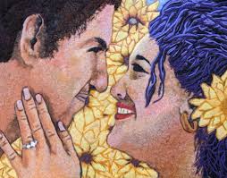 Unaltered dryer lint art