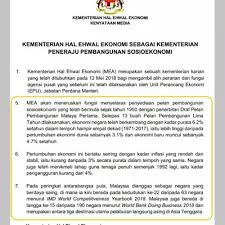 Kementerian perdagangan dalam negeri dan hal ehwal pengguna. Lepas Miti Kem Ekonomi Pula Puji Kerajaan Dahulu