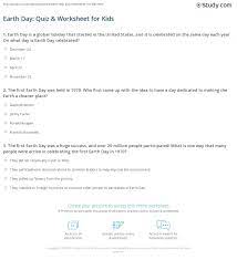 Alexander the great, isn't called great for no reason, as many know, he accomplished a lot in his short lifetime. Earth Day Quiz Worksheet For Kids Study Com