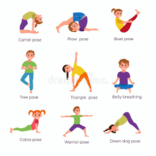 A squat might be a duck, frog, spider or anything else the children decide. Yoga Kids Poses Set Stock Vector Illustration Of Exercise 97539688