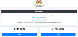 Satu (1) disahkan salinan keputusan spm sebenar 2016 anda. Keputusan Spm 2020 Umum Jam 10 Pagi Ni Begini Panduan Untuk Semak Muat Turun Slip Keputusan Keluarga