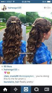 Curly Half Up Half Down With Braids Thick Hair Styles Ball Hairstyles Pretty Hairstyles