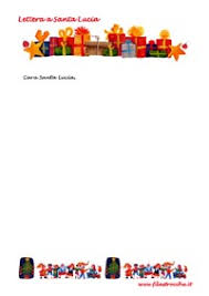 Lee in decorazione della stanza. Letterina Per Santa Lucia Filastrocche It