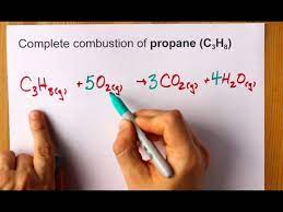 Complete Combustion Of Propane C3h8 Balanced Equation Youtube