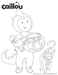 Print Color Caillou Trick Or Treating Printable Coloring Sheet Dinosaur Coloring Pages Coloring Pages Dinosaur Coloring