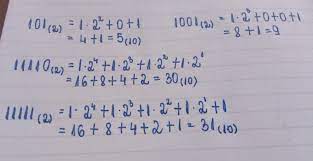 Scrierea NumÄƒrului In Baza 10 Trecerea NumÄƒrului In Baza 2 Si 10 101 In Baza 2 1001 In Baza 2 Brainly Ro
