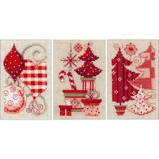 Vervaco Christmas Motifs Greeting Cards Counted Cross Stitch