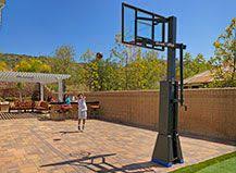 For those of you ambitious do it yourselfers out there. 21 Patio Basketball Court Ideas Basketball Court Backyard Backyard Basketball Outdoor Basketball Court