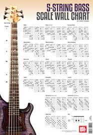 5 string bass scale wall chart sheet music by corey dozier