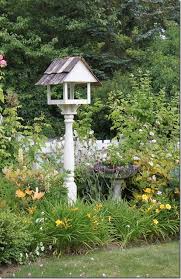 Bird Bath And Feeder Combo Bird Feeder Installed Cottage Garden Birdhouses Bird Feeders Bird Bath