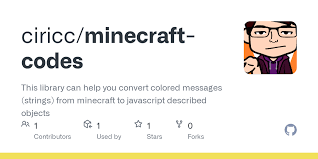 To get minecraft for free, you can download a minecraft demo or play classic minecraft in creative mode in a web browser. Github Ciricc Minecraft Codes This Library Can Help You Convert Colored Messages Strings From Minecraft To Javascript Described Objects