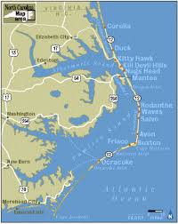 Nags head to hatteras village — 1 hour 30. Outer Banks Map Corolla