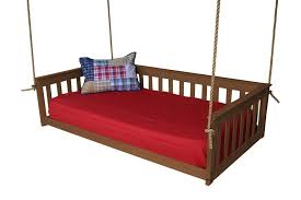 A covered hammock bed is just a conventional hammock suspended in air with the addition of a protective covering or tarp that is used for sleeping and shelter. Pine Wood Mission Hanging Twin Bed Frame
