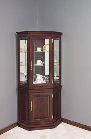 Hardwood Corner Curio Cabinet With Enclosed Base Living Room Corner Furniture Corner Storage Cabinet Corner Furniture