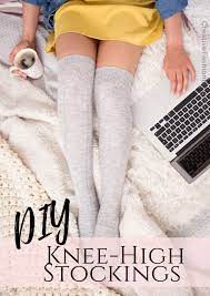 Sock Sewing Pattern To Diy Your Own Knee High Socks Creative Fashion Blog Knit Stockings Clothes Sewing Patterns Diy Socks