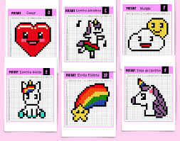 Imprimer des feuilles quadrillées vierges pour faire du dessin sur. Le Monde Des Licornes En Pixel Art Un Jour Un Jeu