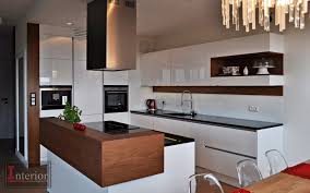 Meble Kuchenne Bialy Polysk Orzech Amerykanski Www Meble Interior Pl Kitchen Interior Kitchen Design Modern Kitchen Design