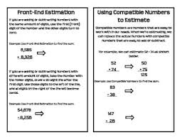 Math Notebook Front End Estimation Compatible Numbers Math Notebooks Math Compatible Numbers