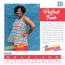 2019 Lularoe All American Summer Perfect Tank Sizing And