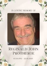 PROTHEROE Reginald John. 'John the videos' Sadly passed away
