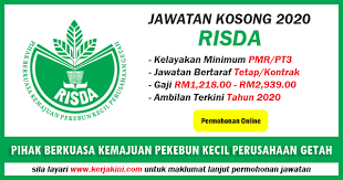 Permohonan dibuka kepada seluruh rakyat malaysia. Jawatan Kosong Terkini 2020 Di Risda Kelayakan Pmr Pt3