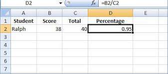 Next, divide that number by the starting value. Excel Percentage Formula