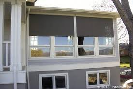 Window blind sun shade sail room darkening outdoor roller shade. Exterior Sun Shades
