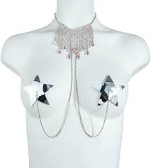 Star Nipple Stickers with Rhinestone Tassel Necklace Zambia | Ubuy