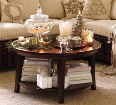 How to decorate a coffee table for christmas buffie s home decorating. Metropolitan Round Coffee Table Potterybarn Com Round Coffee Table Decor Christmas Coffee Table Decor Decorating Coffee Tables