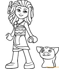 In this article, we will tell you about 25 disney princess coloring pages that your little daughter will enjoy. Lego Moana And Pig Pua From Disney Printable Coloring Pages Cartoons Coloring Pages Coloring Pages For Kids And Adults