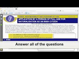 Can anyone tell how do i get in touch with the irish citizenship department? Applying For Irish Citizenship A Guide To Filling Out Form 8 English Language Version M4v Youtube